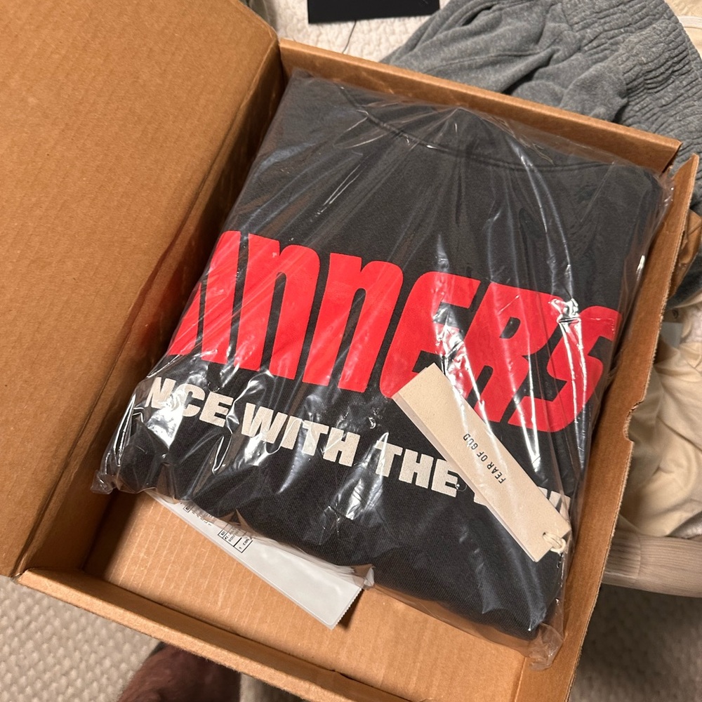 VERY LIMITED EDITION - Fear of God Black and Red Sinners Sweatshirt brand new